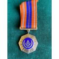 SADF PRO PATRIA MEDAL-EARLY 1ST TYPE WITH SWIVEL SUSPENDER AND LOW NO. MADE BY METAL ART ENAMEL-ROUN