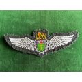 RHODESIA AIR FORCE PILOT WING-WORN 1970-80-EMBROIDERED-UNPADDED-ORIGINAL