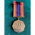 SADF FULL SIZE PRO PATRIA MEDAL-EARLY 1ST TYPE WITH SWIVEL SUSPENDER AND LOW NO.-MADE BY METAL ART-