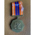 SADF FULL SIZE PRO PATRIA MEDAL-EARLY 1ST TYPE WITH SWIVEL SUSPENDER AND LOW NO.-MADE BY METAL ART-