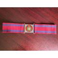 RHODESIAN CORPS OF ENGINEERS,STABLE BELT-SCARCE WITH THIS BUCKLE-EXTENDED LENGTH 84 CM-GOOD CONDITIO