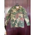 RHODESIAN CAMO JACKET,LABELLED AND NAMED TO HALL 110-971-BLOOD GROUP A RH NEG.-SIZE MEDIUM TO LARGE-