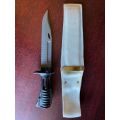 BRITISH L 1A 3 BAYONET FOR THE SA 80 RIFLE WITH CEREMONIAL WHITE POLY PROPYLENE FROG-THE BAYONET SHO