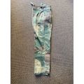 RHODESIAN CAMO TROUSERS-SIZE 30-PIPE LENGTH OF 71 CM-USED BUT GOOD CONDITION- 5 BUTTONS MISSING