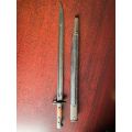 1907,BAYONET FOR .303 RIFLE MADE BY SANDERSON-COMES WITH SCABBARD,BOTH IN GOOD CONDITION-SAP MARKING