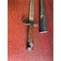 BRITISH PATTERN 1907 SWORD BAYONET WITH HOOKED QUILLON,FOR THE LEE METFORD RIFLE-OVERALL LENGTH 54,5