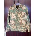 POLICE TASK FORCE 2ND PATTERN CAMO JACKET,WITH REMOVABLE WOOL INNER-SIZE MEDIUM-MEASURES 55CM ARMPIT