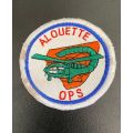 SAAF ALOUETTE OPS PATCH(ORIGINAL) FOR OPERATIONAL TOUR-WORN LATE 1970`S-1990`S ON RIGHT BREAST