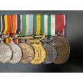 FULL SIZE BORDER WAR PERIOD,MOUNTED MEDAL SET-THE PATRIA WITH SWIVEL SUSPENDER AND CUNENE BAR