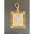 9CT YELLOW GOLD PENDANT,DEPICTING CHRIST -MEASUREMENTS 15X18MM-TOTAL WEIGHT 2,2G