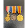 AUTHENTIC WW1 MEDAL TRIO-THE WAR MEDAL IS SILVER