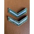 RHODESIAN RANK INSIGNIA-FIELD DRESS FOR LANCE CORPORAL 1960`S-1980