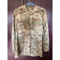 POLICE TASK FORCE 2ND PATTERN CAMO LONG SLEEVE SHIRT-SIZE XTRA LARGE-MEASURES 61CM ARMPIT TO ARMPIT-
