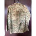 POLICE TASK FORCE 2ND PATTERN CAMO LONG SLEEVE SHIRT-SIZE XTRA LARGE-MEASURES 61CM ARMPIT TO ARMPIT-