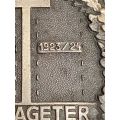 ORIGINAL WEIMAR REPUBLIC PERIOD FREIKORPS SCHLAGETER BADGE-MAKER MARKED -2 BARS RHEIN/RUHR 1923-24