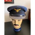 SAAF PEAKED CAP-WORN FROM 1960-BORDER WAR PERIOD-GOOD CONDITION