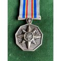 SILVER (MARKED) POLICE 20 YEAR LOYAL SERVICE MEDAL-FULL SIZE-TOTAL WEIGHT 50 G