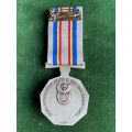 SILVER (MARKED) POLICE 20 YEAR LOYAL SERVICE MEDAL-FULL SIZE-TOTAL WEIGHT 50 G