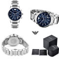 EMPORIO ARMANI Gents BLUE SUNRAY CHRONO WATCH **STUNNING PIECES++FULLY LOADED BRAND NEW!!++