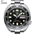CRAZY DEAL!!-STEELDIVE SD-1972 TURTLE DAY DATE DIVER SEIKO NH36A MVT 24 JEWELS !