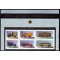 CANADA 1994 HISTORIC LAND VEHICLES PRES FOLDER WITH MINI SHEET OF 6 UMM. SG MS 1611. CAT 10 POUNDS.
