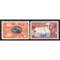 CAYMAN ISLANDS 1935 DEFINITIVE PART SET OF 6 MOUNTED MINT. SG 99-104. CAT 25,50 POUNDS.