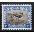 SOUTH AFRICA 1923 1d HARRISON ESSAY LARGE SCREENED BLACK & BLUE LMM.