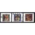 CANADA 2000 "WILDLIFE" SET OF 3 & COIL STAMPS SET OF 5 VFU. SG 2026-28 & 2029-36. CAT 9,25 POUNDS.