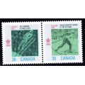 CANADA 1986 WINTER OLYMPICS CALGARY 3 SETS OF 2 U.M.M. CAT 6,55 POUNDS.