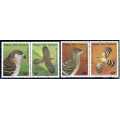 PAPUA NEW GUINEA 1985 "BIRDS OF PREY" SET OF 3 PAIRS VFU. SG 500-505. CAT 9,80 POUNDS.