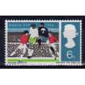 GREAT BRITAIN 1966 `FOOTBALL WORLD CUP` 6d UMM WITH VAR LARGE SHIFT OF BLACK. SG 694v.