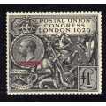 GREAT BRITAIN 1929 `UPU CONGRESS` 1 POUND OVPT SPECIMEN SUPERB UMM. SG 438s. CAT 3000 GBP FOR MM.