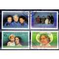 LESOTHO 1985 "LIFE & TIMES OF QUEEN MOTHER" SET OF 4 + MINI SHEET VFU. SG 635-9. CAT 6,25 POUNDS.