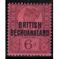 BECHUANALAND 1891/04 GB STAMPS OPTD "BRITISH BECHUANALAND" 6d MOUNTED MINT. SACC 36.  CAT R150.