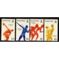 GUERNSEY 2004 "OLYMPIC GAMES ATHENS" SET OF 4 & MINI SHEET UMM. SG 1045-1049. CAT 10,55 POUNDS.