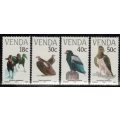 VENDA 1989 ENDANGERED BIRDS SET OF 4 & PHILATELIC FOUNDATION MINI SHEET UMM. SACC 192-195a. CAT R71.