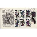 GREAT BRITAIN 1966 "900TH ANNIV BATTLE OF HASTINGS" SET OF 8 ON FDC. SG 705-712. CAT 8 GBP.
