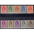 SWAZILAND 1933 KGV SET TO 10/- PERFINED SPECIMEN UNMOUNTED MINT. SACC 10s-19s. CAT FOR MM R5500.