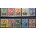 ST HELENA 1912-16 DEFIN SET OF 10 FINE-VERY FINE MOUNTED MINT. SG 72-81.