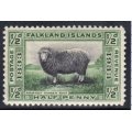 FALKLAND ISLANDS 1933 1/2d BLACK & GREEN VERY FINE MOUNTED MINT. SG 127. CAT 4 POUNDS.