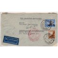 GERMANY "LUFTPOST" COVER FROM HANNOVER TO ARGENTINA WITH SG 530 & 536 CIRCULAR DATE STAMPS "27.4.38"