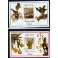 BELIZE 1987 ORCHIDS SET OF 14 + 2 M/S MINT BUT SOME PAPER ADHESION. SG 1009-1023. CAT 30 POUNDS.