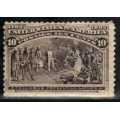UNITED STATES OF AMERICA 1893 COLUMBIAN EXPOSITION CHICAGO 10c SEPIA MINT. SG 242. CAT 130 POUNDS.