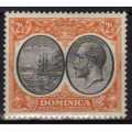 DOMINICA 1923-33 KGV DEFIN 2,5d FINE MOUNTED MINT. SG 77. CAT 4 POUNDS. (2018)