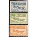 ROMANIA 1903 "OPENING NEW POST OFFICE" PART SET OF 3 MM. SG 469, 470 & 471. CAT 90 POUNDS.