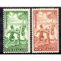 NEW ZEALAND 1940 HEALTH STAMPS SET OF 2 MOUNTED MINT. SG 626-27. CAT 22 POUNDS.