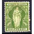 BRITISH VIRGIN ISLANDS 1899 DEFIN 1/2d YELLOW-GREEN HEAVY MM. SG 43. CAT 4 POUNDS. (2018)