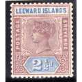 LEEWARD ISLANDS 1890 QV DEFIN 2,5d MOUNTED MINT. SG 3. CAT 9 POUNDS. (2018)