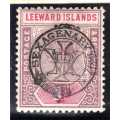 LEEWARD ISLANDS 1897 QV DIAMOND JUBILEE 1d MOUNTED MINT. SG 10. CAT 9 POUNDS. (2018)