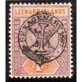 LEEWARD ISLANDS 1897 QV DIAMOND JUBILEE 4d MOUNTED MINT. SG 12. CAT 55 POUNDS. (2018)